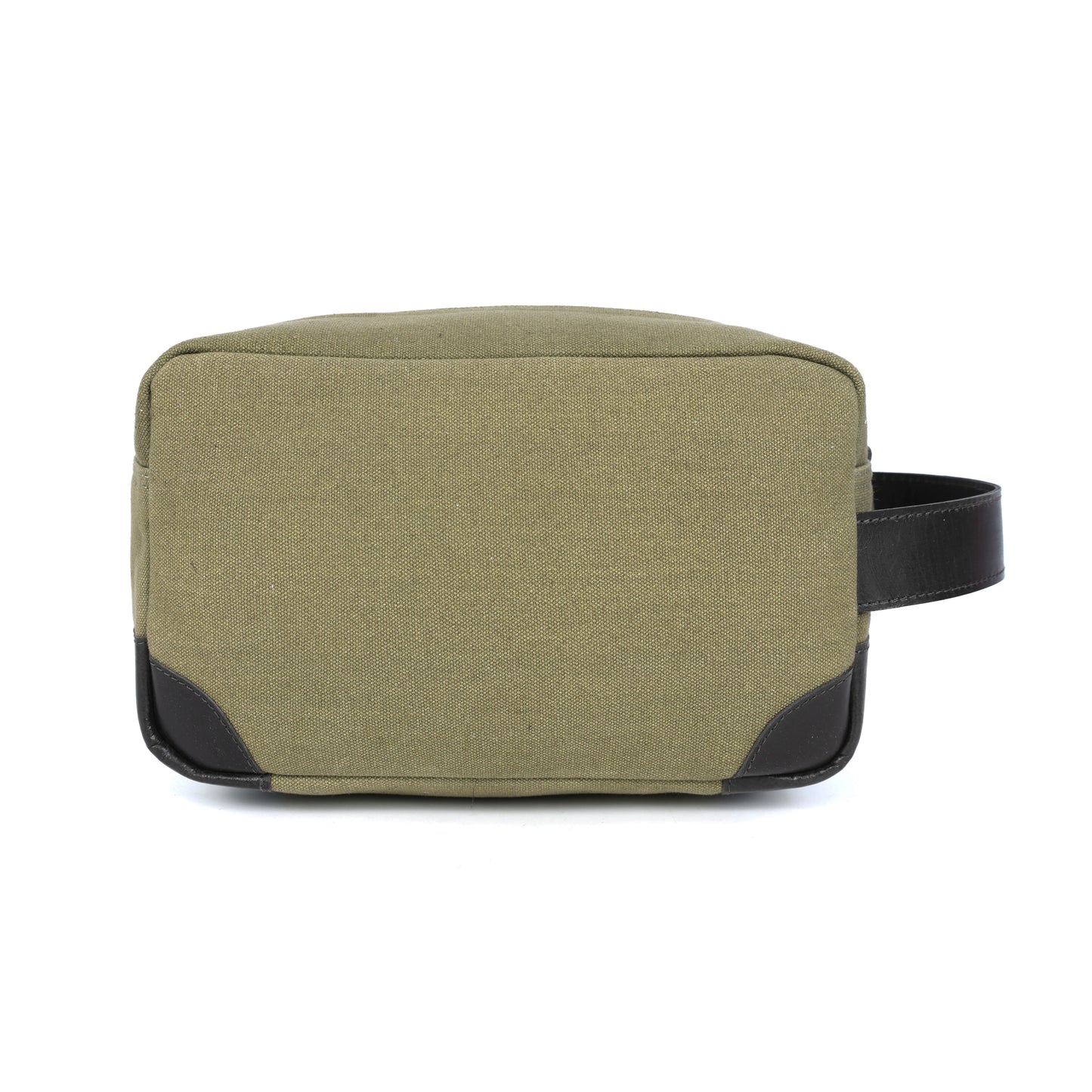 Berbanto Urban Voyager Dopp Kit – Olive Canvas & Black Leather Travel Toiletry Bag