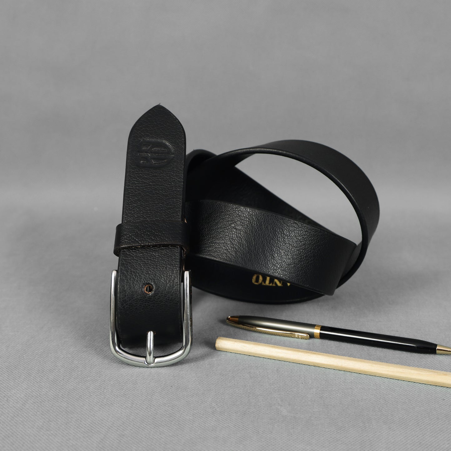 Black Full Grain Leather Belt – Classic Genuine Leather