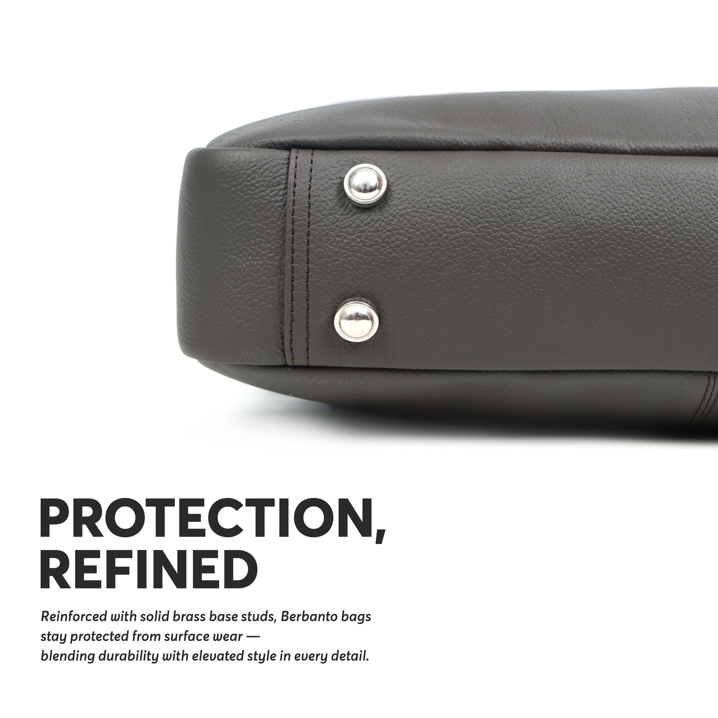 Dark Brown Full-Grain Leather Laptop Bag
