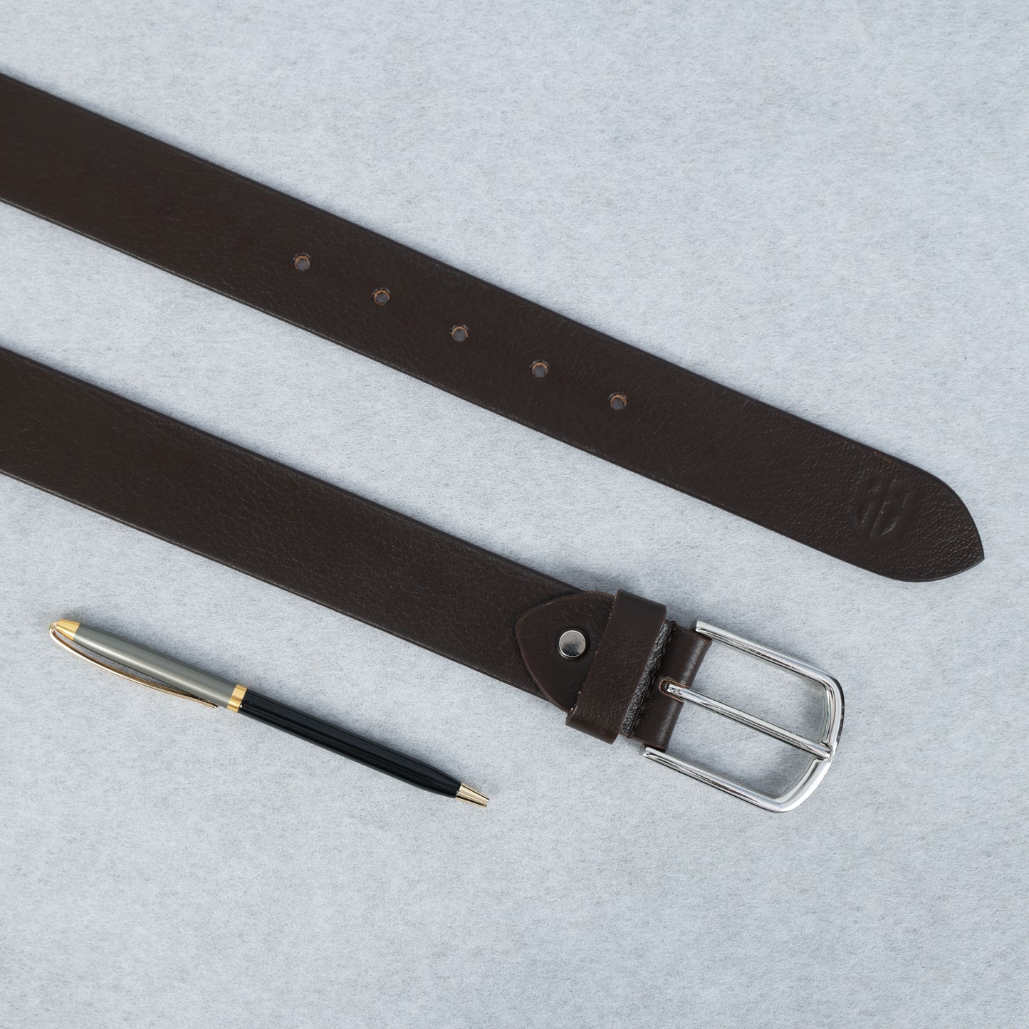 Dark Brown Full Grain Leather Belt – Classic Genuine Leather