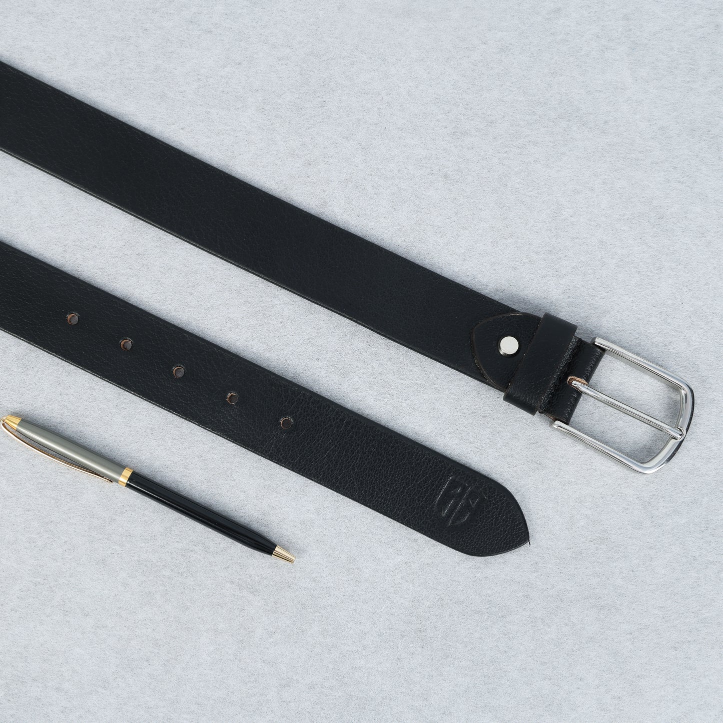 Black Full Grain Leather Belt – Classic Genuine Leather