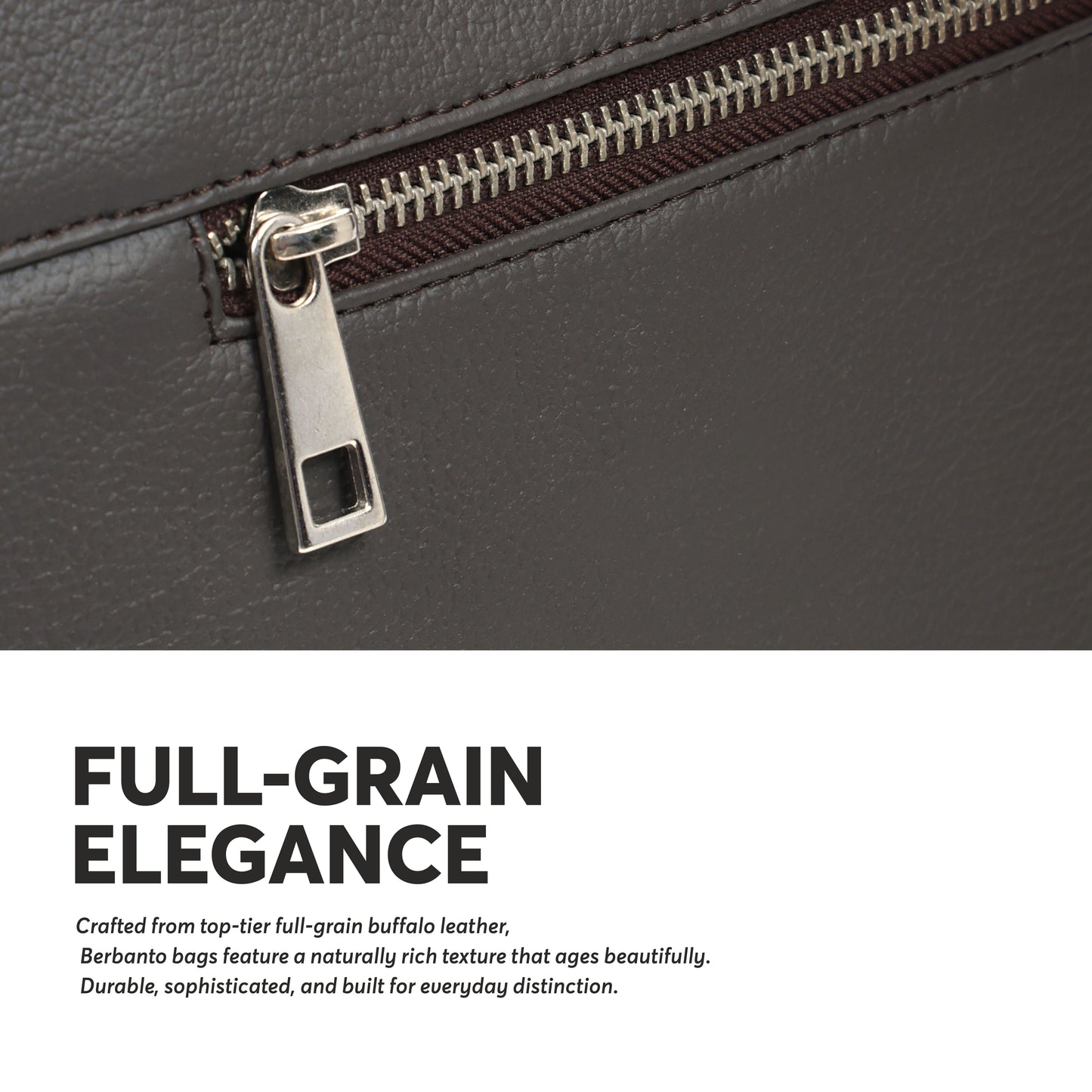 Dark Brown Full-Grain Leather Laptop Bag