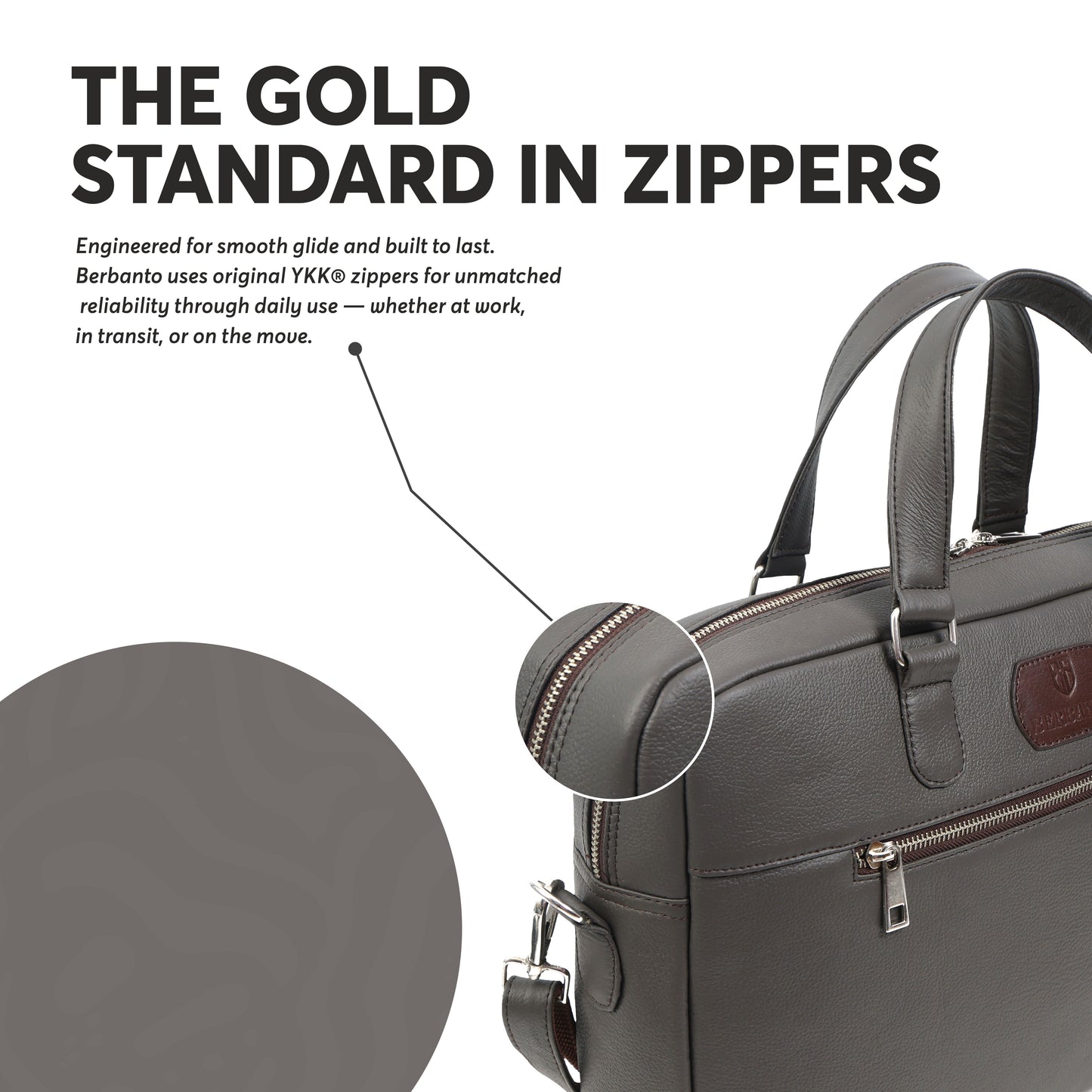 Dark Brown Full-Grain Leather Laptop Bag