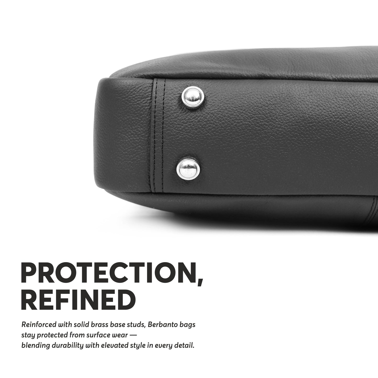 Black Full-Grain Leather Laptop Bag
