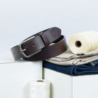 Berbanto Oxford Leather Belt - Dark Brown
