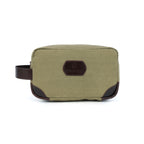 Urban Voyager Dopp Kit – Olive Canvas & Brown Leather Travel Toiletry Bag