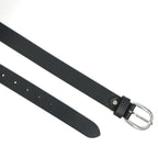 Berbanto Serpina – Midnight Black Top-Grain Leather Snake Texture Belt