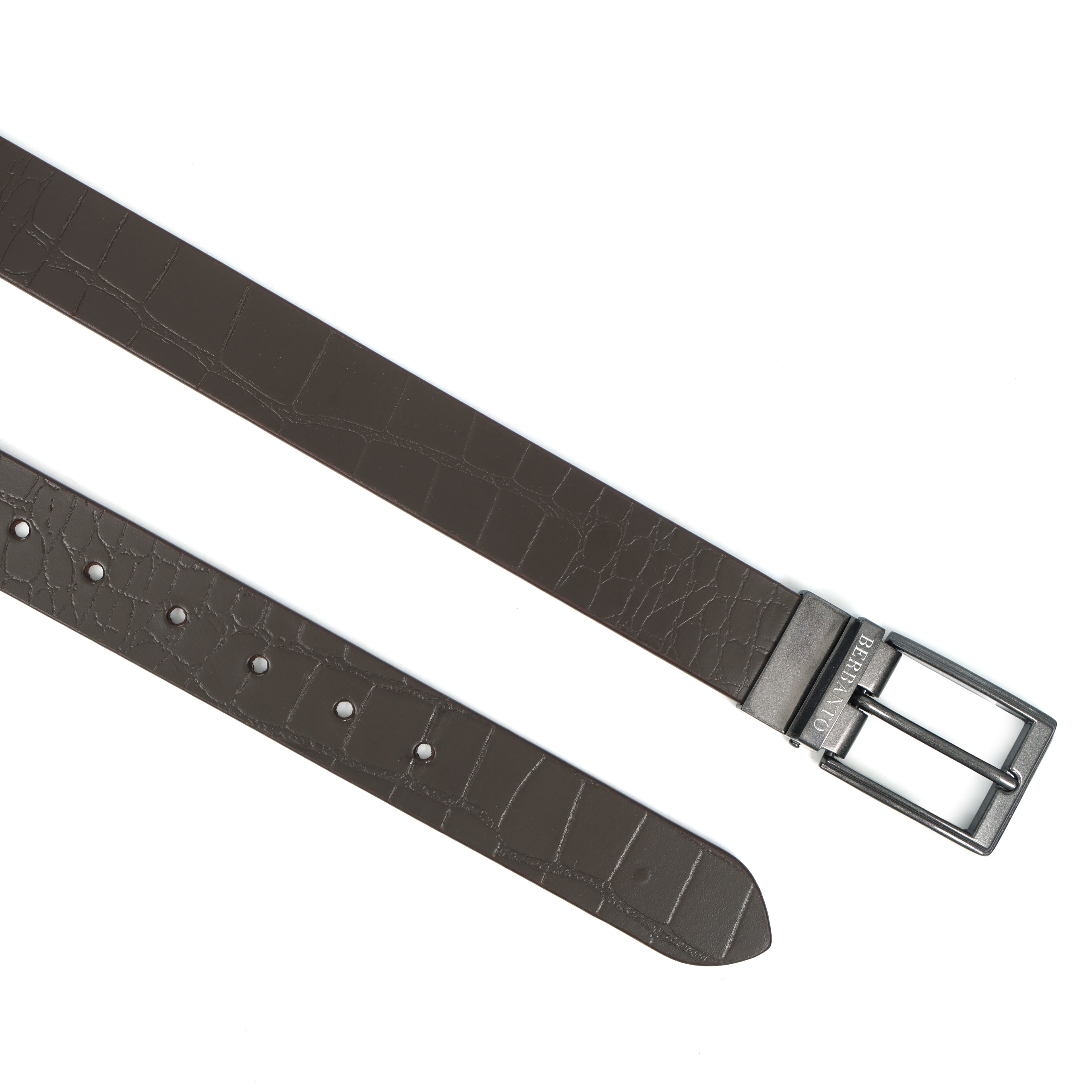 Berbanto Premium Reversible Belt – Croc & Full-Grain