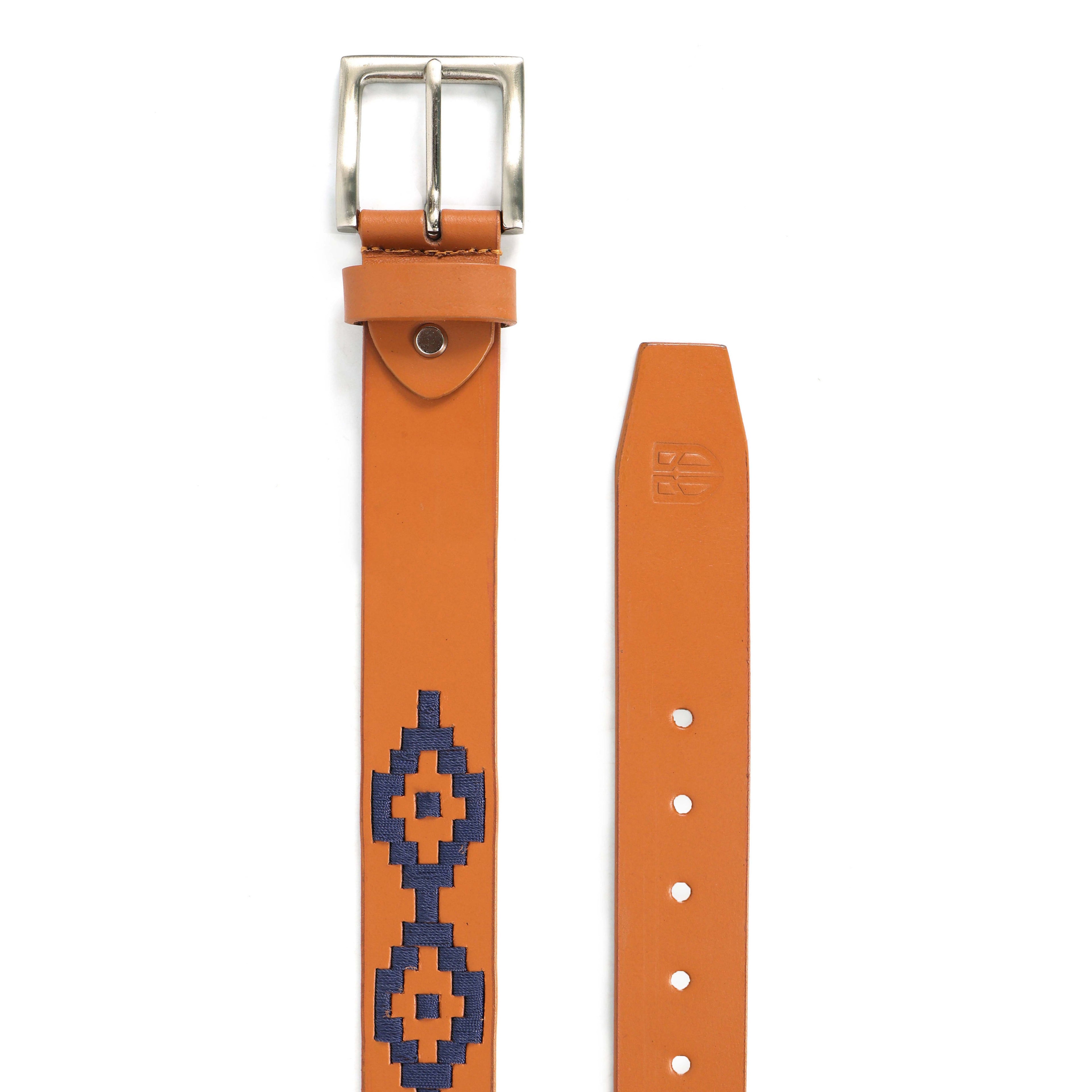 Berbanto Hudson Full-Grain Polo Belt - Tan Leather