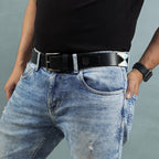 Berbanto Vale Full-Grain Polo Belt – Black Leather
