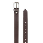 Berbanto Oxford Stitch Leather Belt - Dark Brown