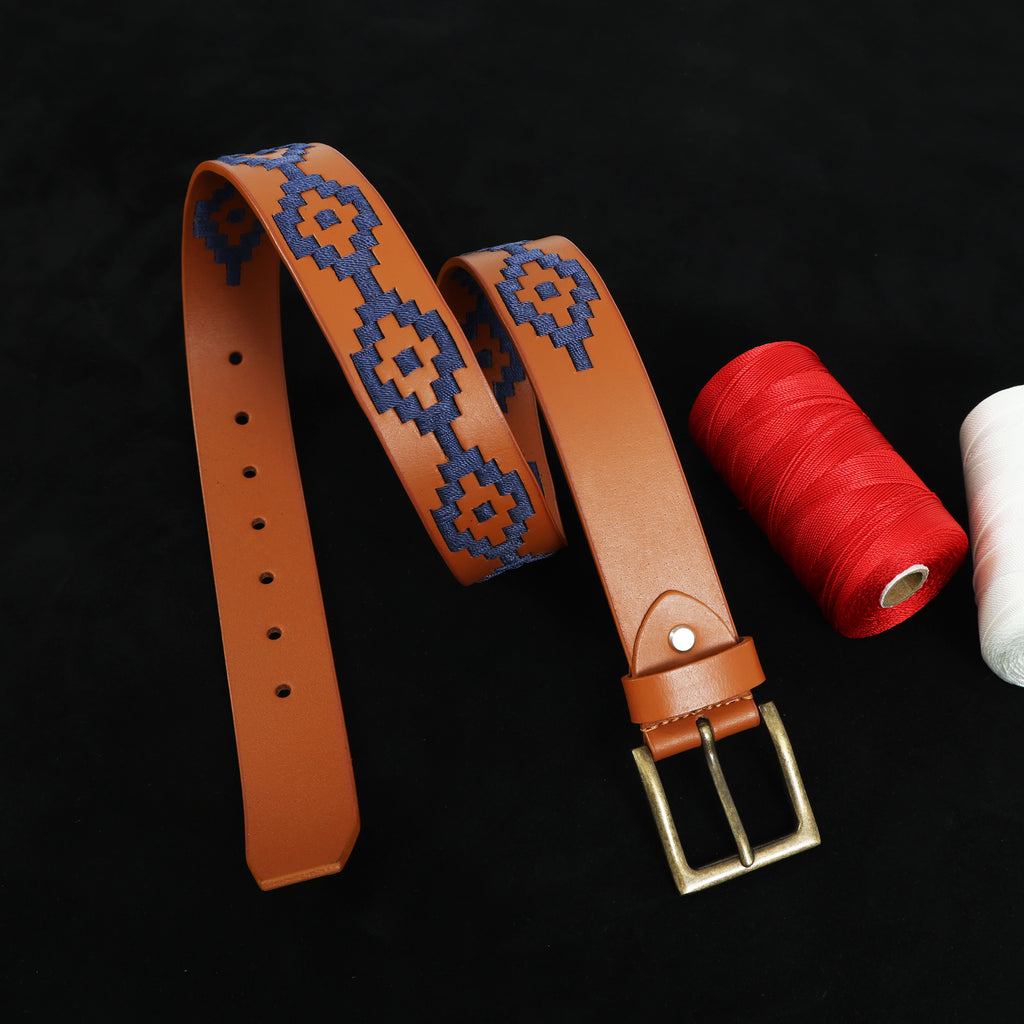 Berbanto Hudson Full-Grain Polo Belt - Tan Leather