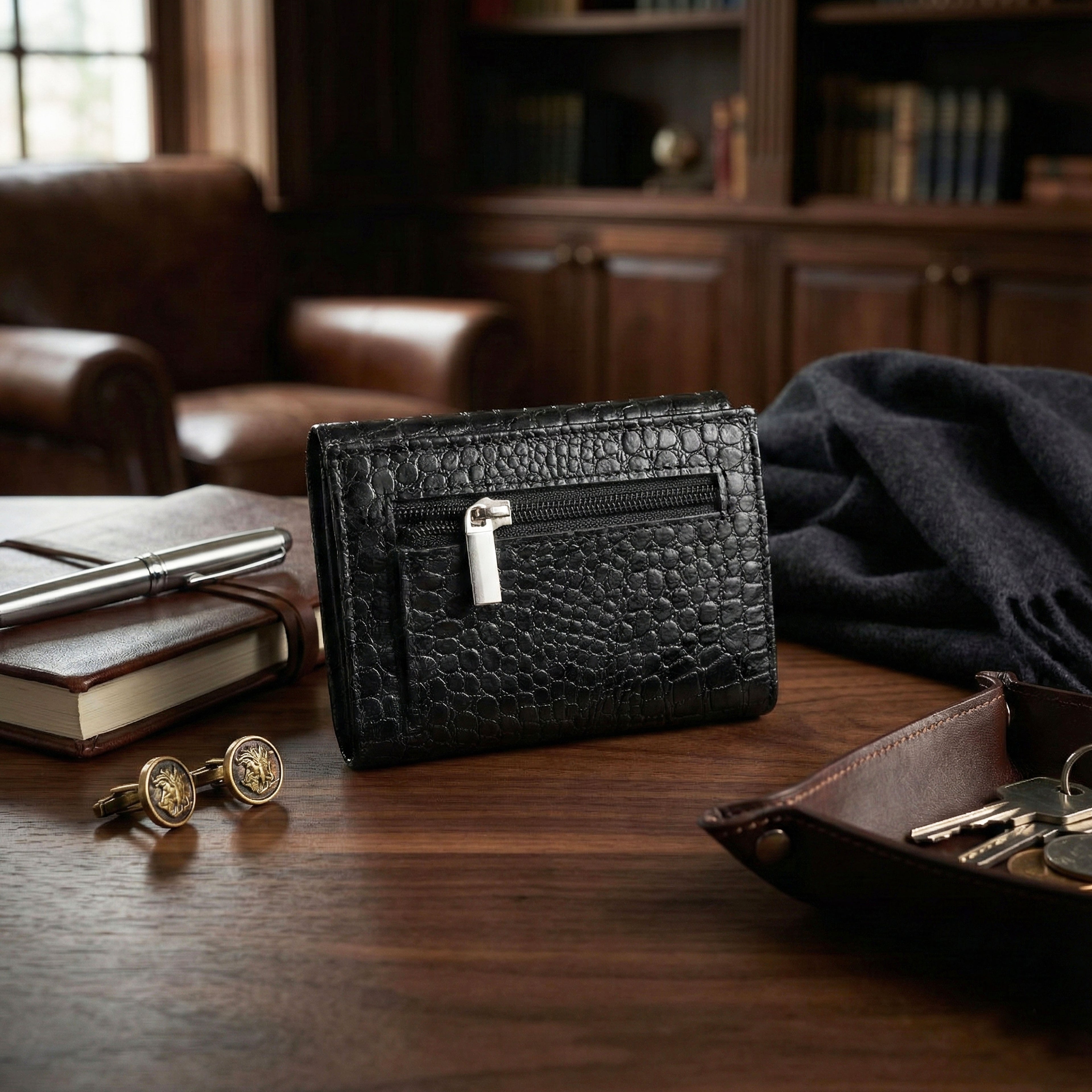 Berbanto Pop‑Up Shield Wallet - Obsidian Black