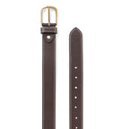 Berbanto Oxford Stitch Leather Belt - Dark Brown