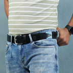 Berbanto Sierra Full-Grain Polo Belt – Black Leather