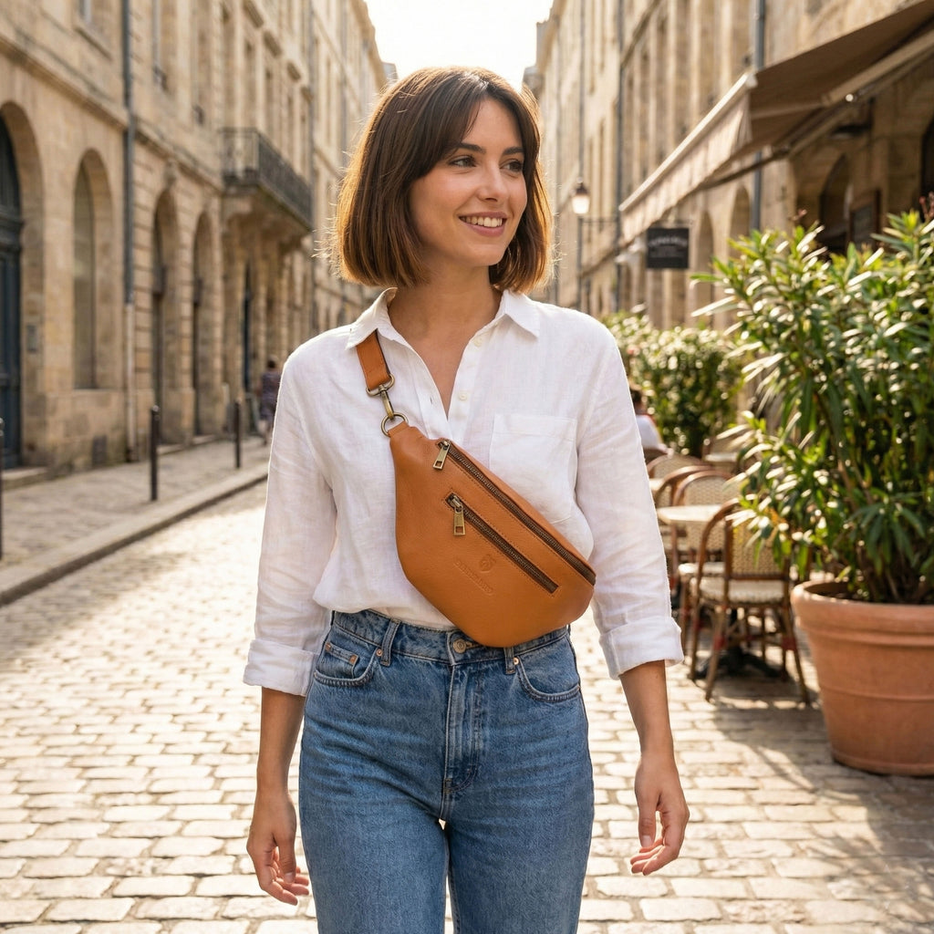 Berbanto Viceroy Sling | British Tan Leather Crossbody Bag for Men & Women