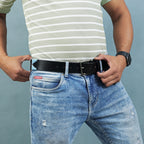 Berbanto Sierra Full-Grain Polo Belt – Black Leather