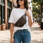 Berbanto Viceroy Sling | Espresso Brown Leather Crossbody Bag for Men & Women