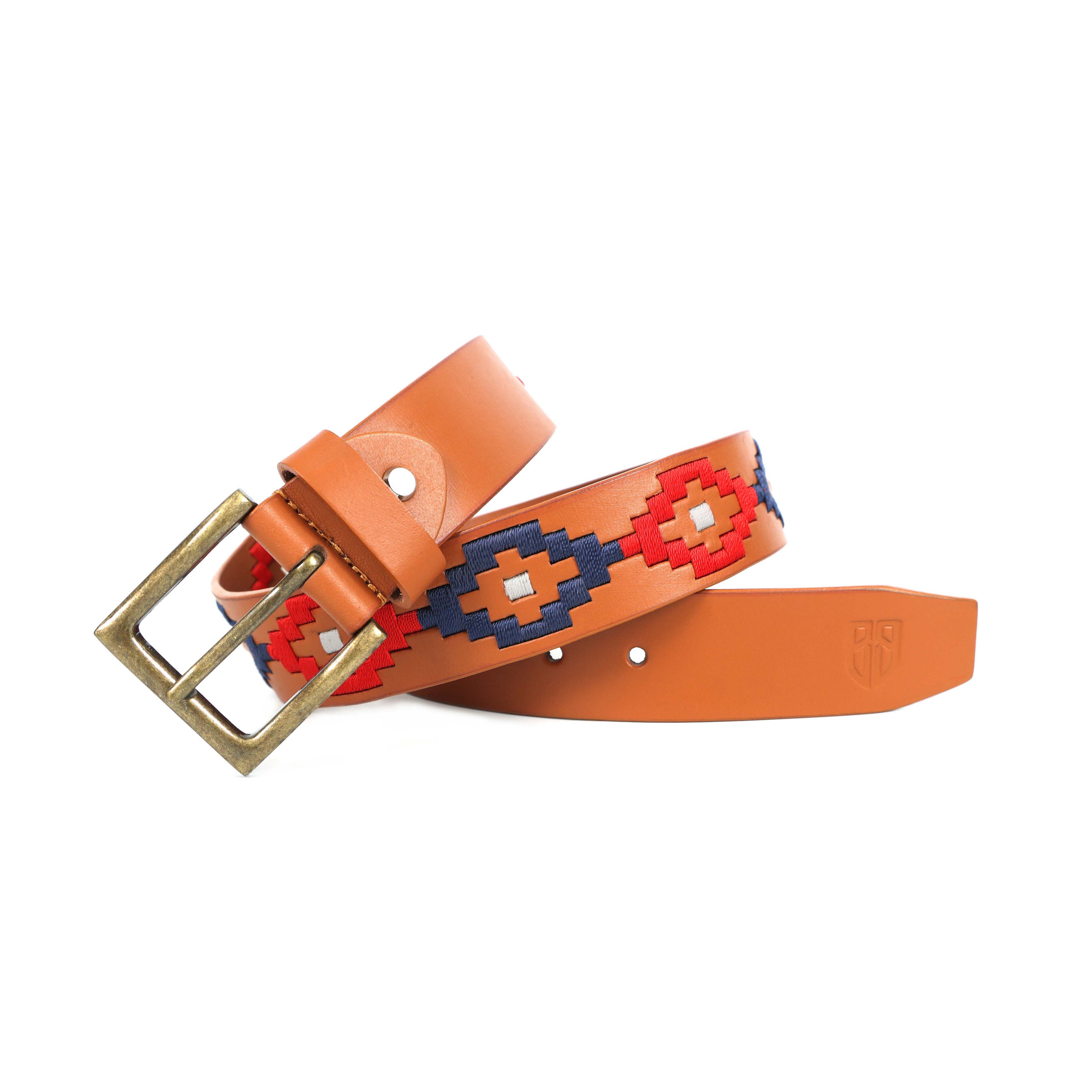 Berbanto Milton Full-Grain Polo Belt - Tan Leather