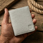 Berbanto Ivory Pebble Bifold Wallet – Full-Grain Leather
