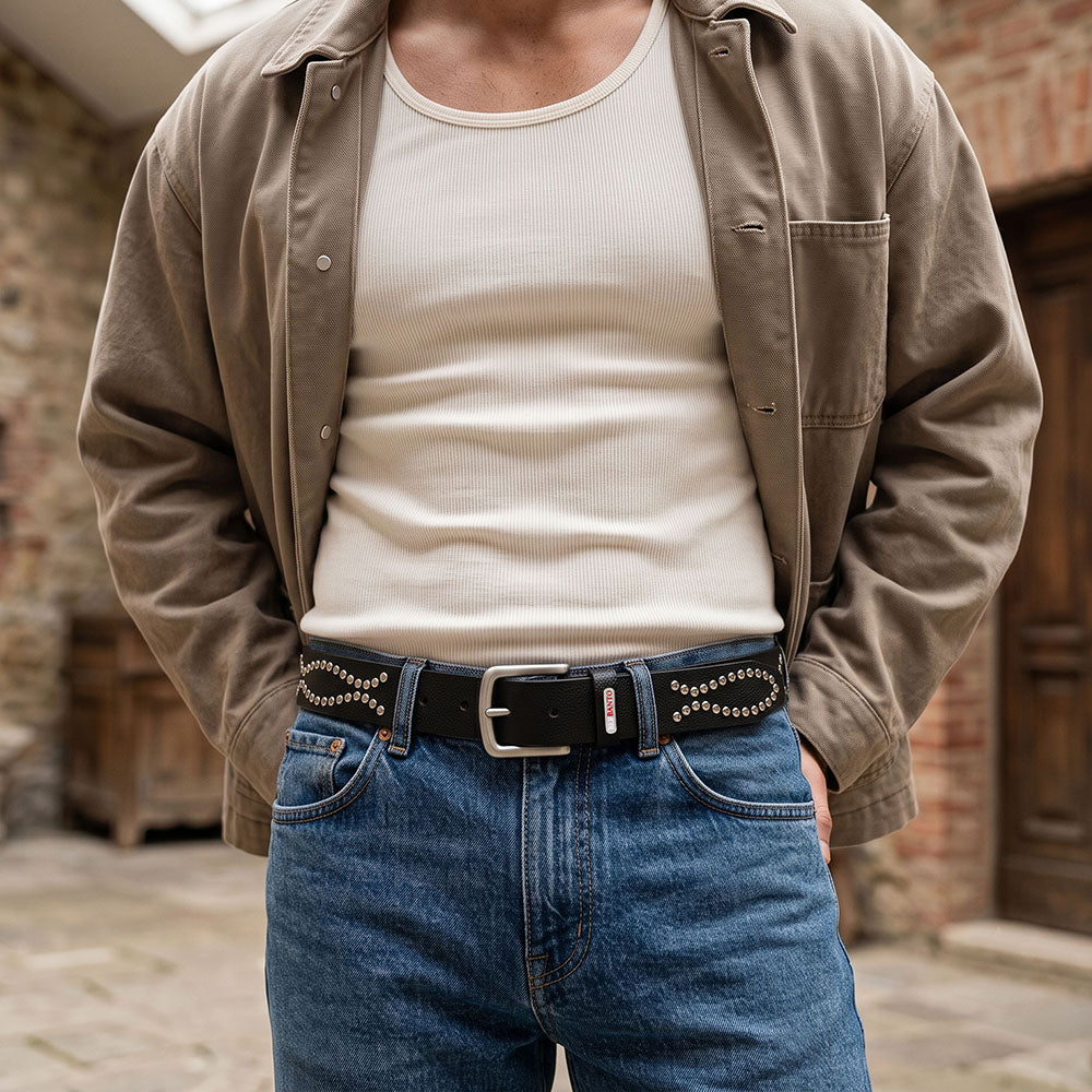 Berbanto Eclipse Studded Leather Belt