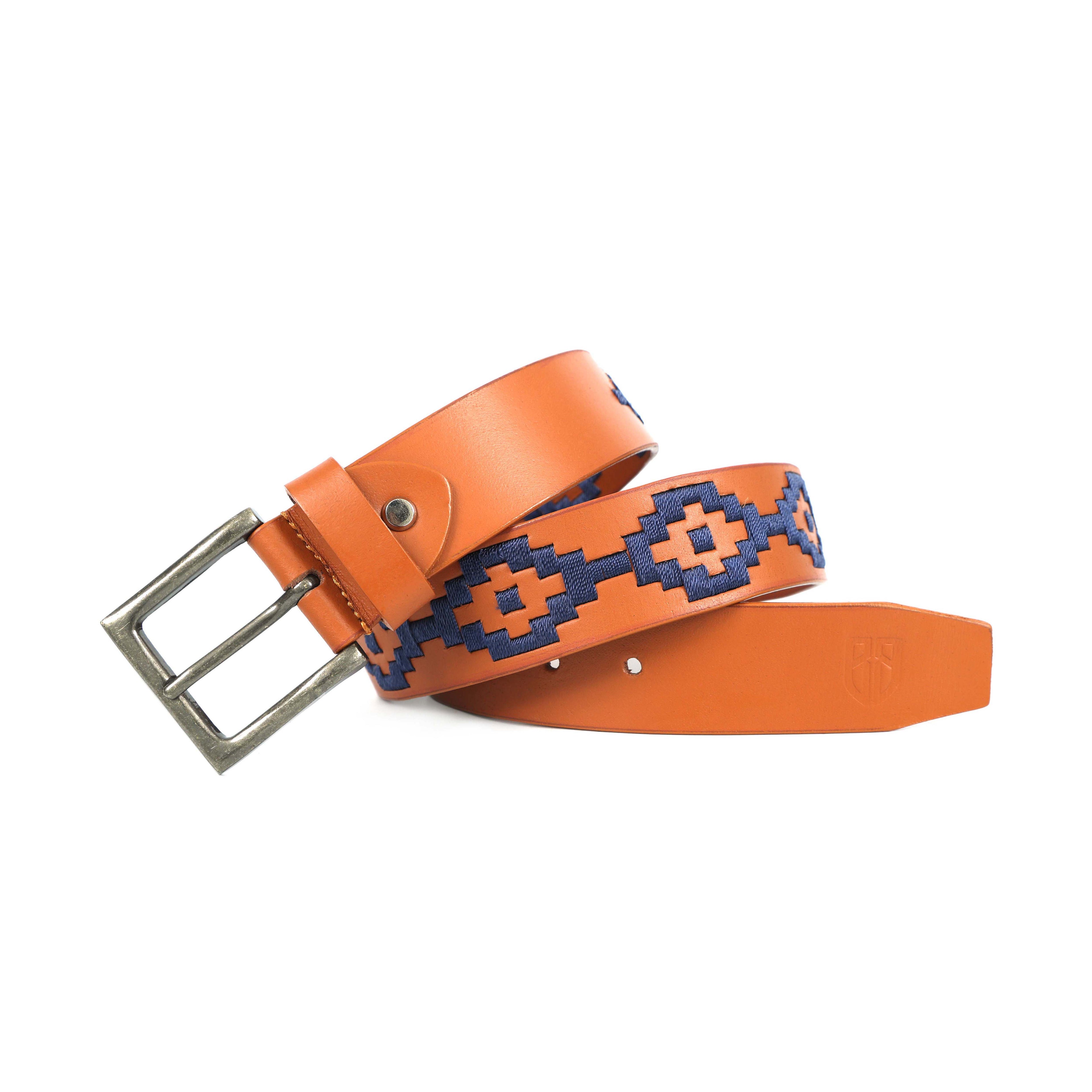 Berbanto Hudson Full-Grain Polo Belt - Tan Leather