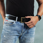 Berbanto Vale Full-Grain Polo Belt – Black Leather