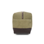 Urban Voyager Dopp Kit – Olive Canvas & Brown Leather Travel Toiletry Bag