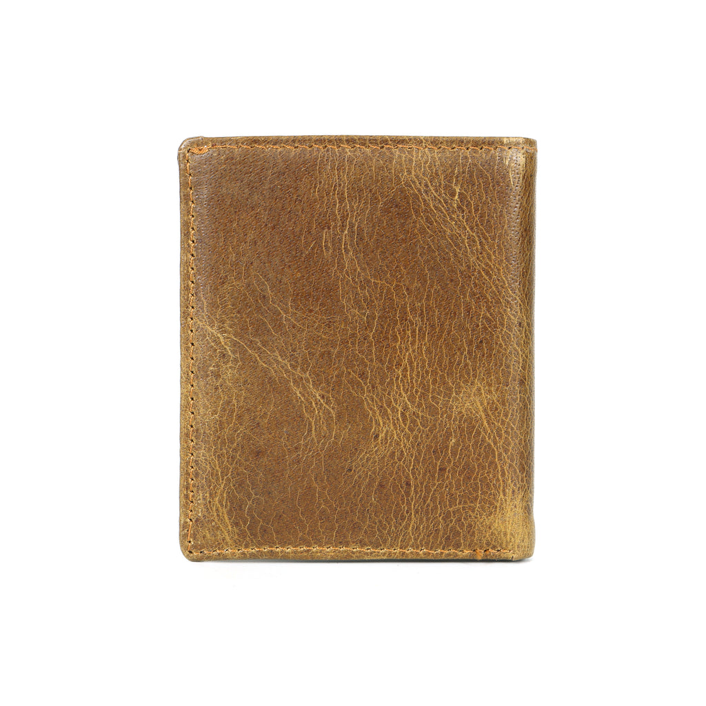 Berbanto Antique Saddle Bifold Wallet – Distressed Full-Grain Leather