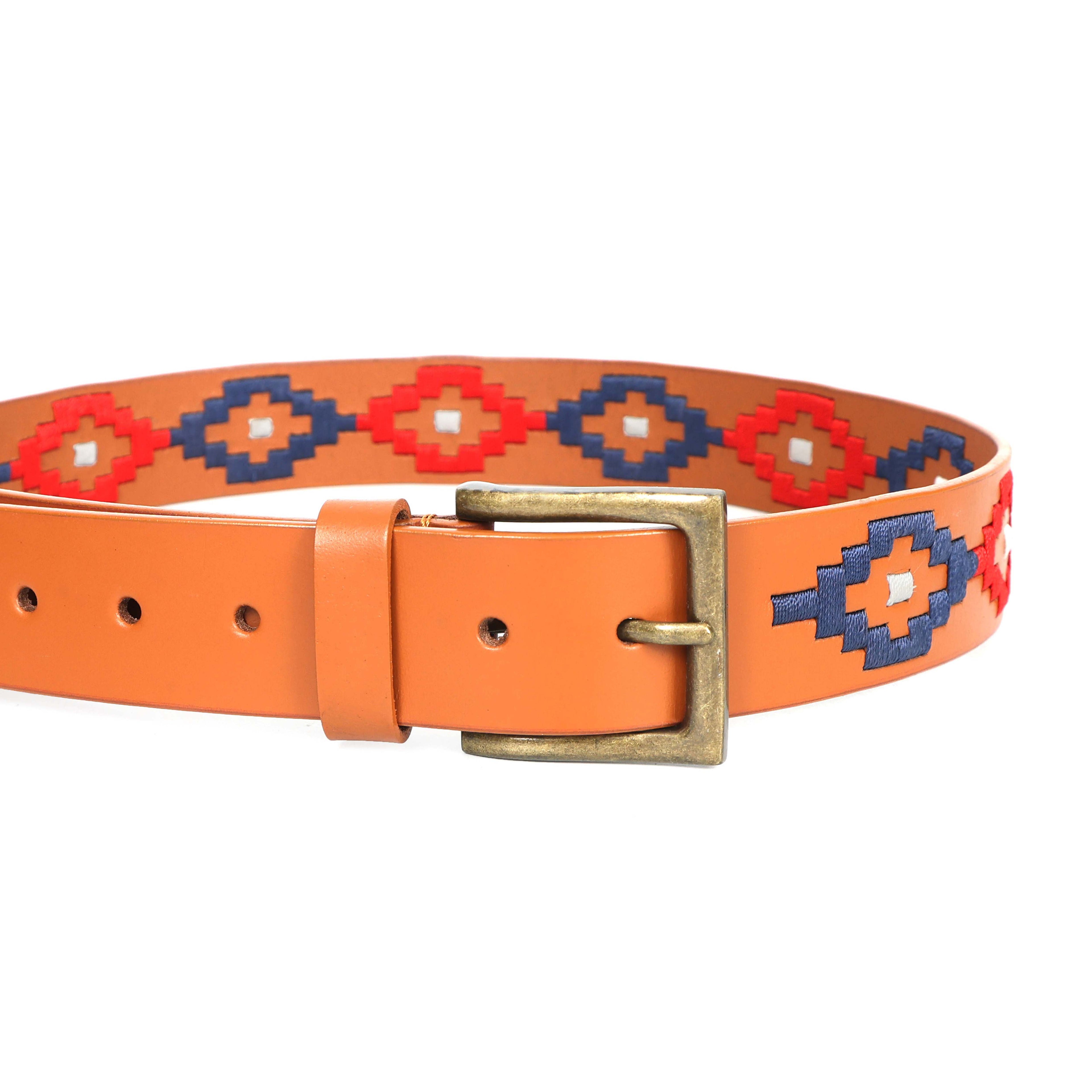 Berbanto Milton Full-Grain Polo Belt - Tan Leather