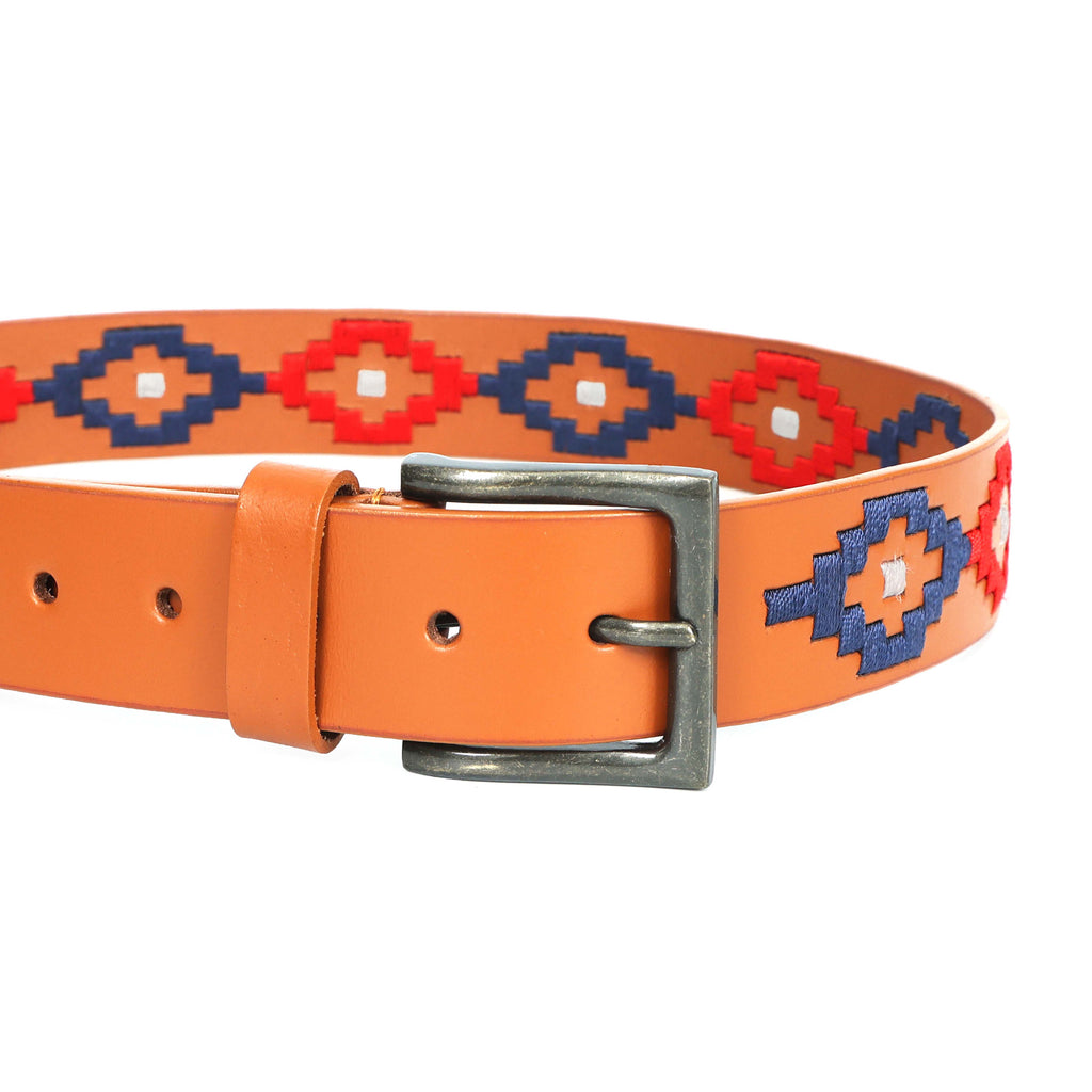 Berbanto Milton Full-Grain Polo Belt - Tan Leather