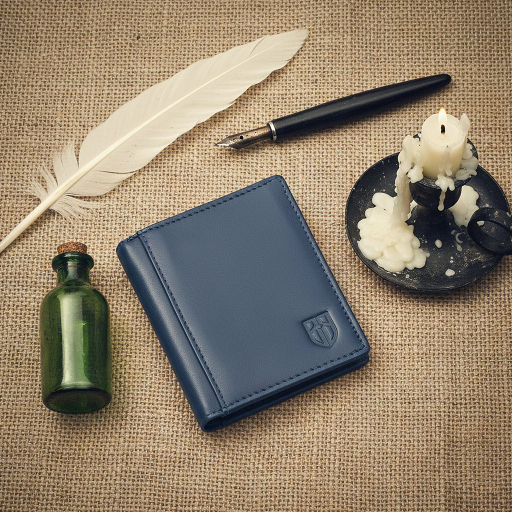 Berbanto Ocean Midnight Bifold Wallet – Full-Grain Leather