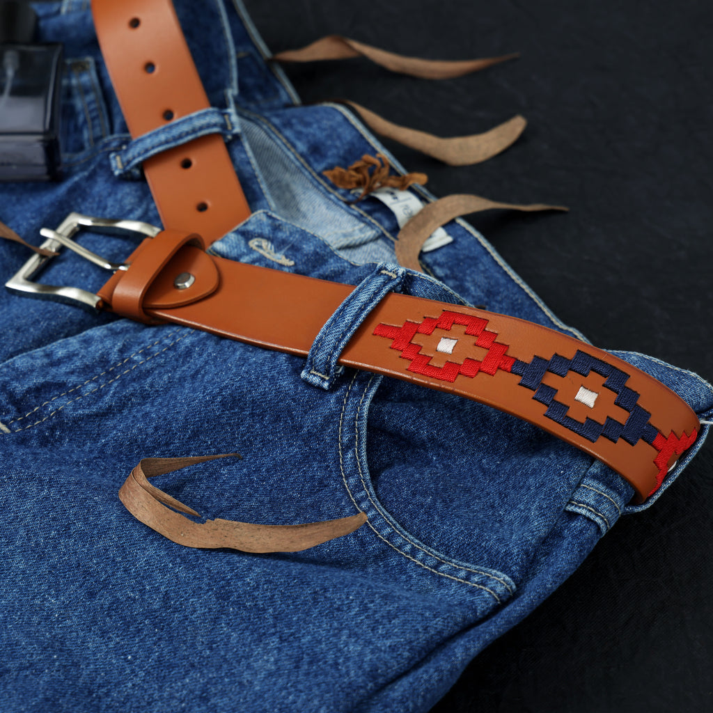 Berbanto Milton Full-Grain Polo Belt - Tan Leather