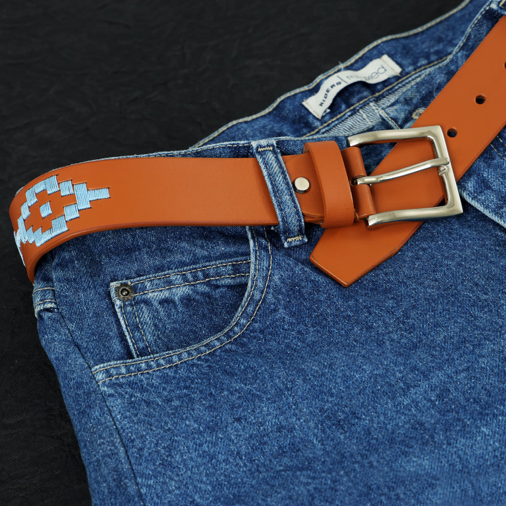 Berbanto Ashton Full-Grain Polo Belt - Tan Leather