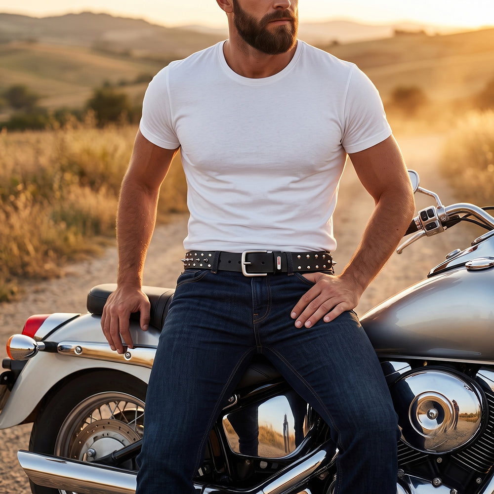 Berbanto Rogue Full-Grain Studded Leather Belt