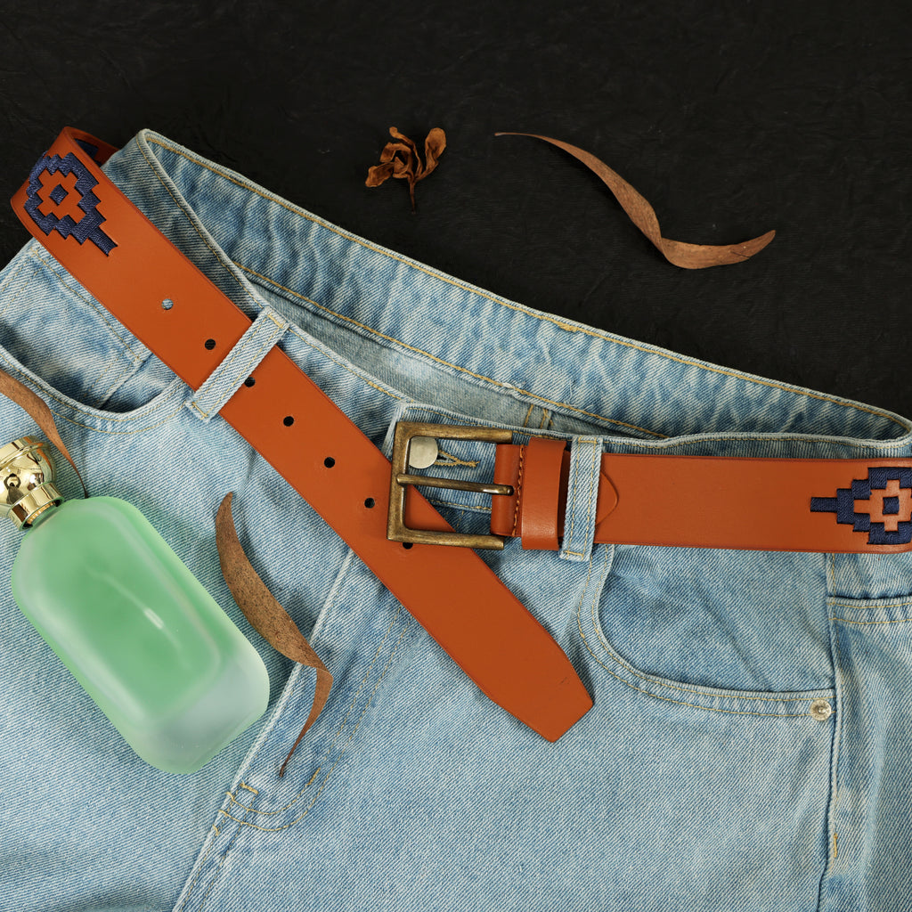 Berbanto Hudson Full-Grain Polo Belt - Tan Leather