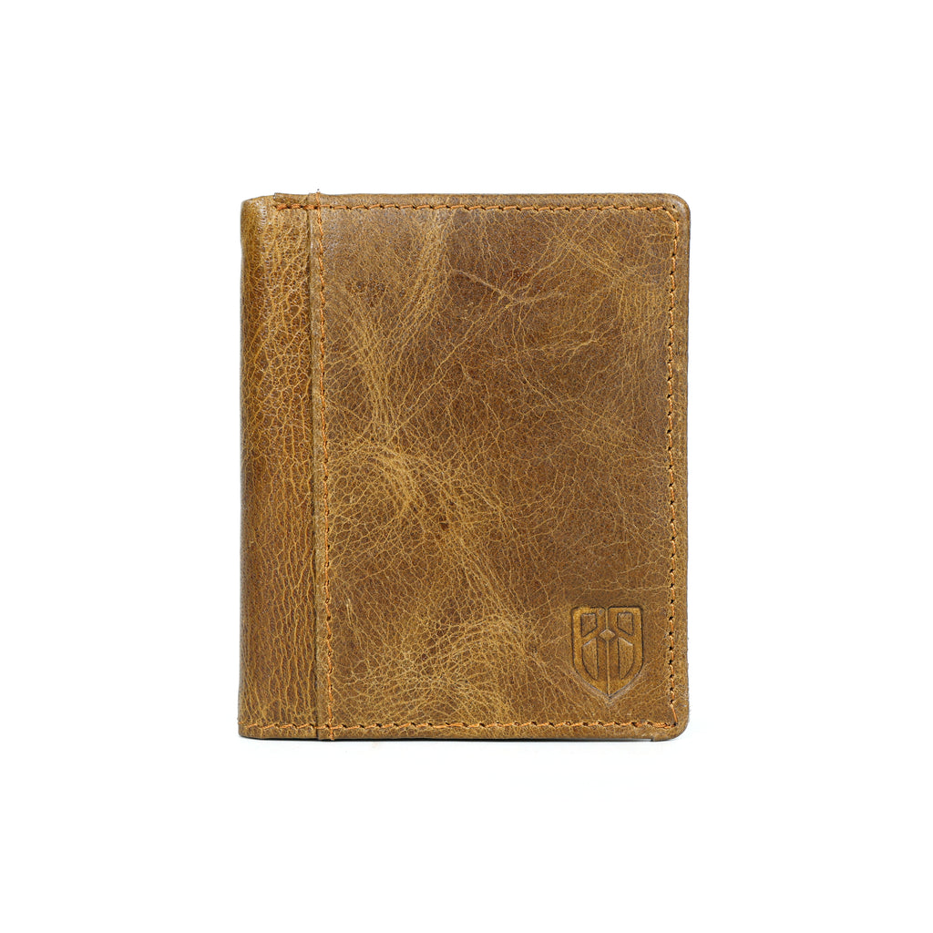 Berbanto Antique Saddle Bifold Wallet – Distressed Full-Grain Leather