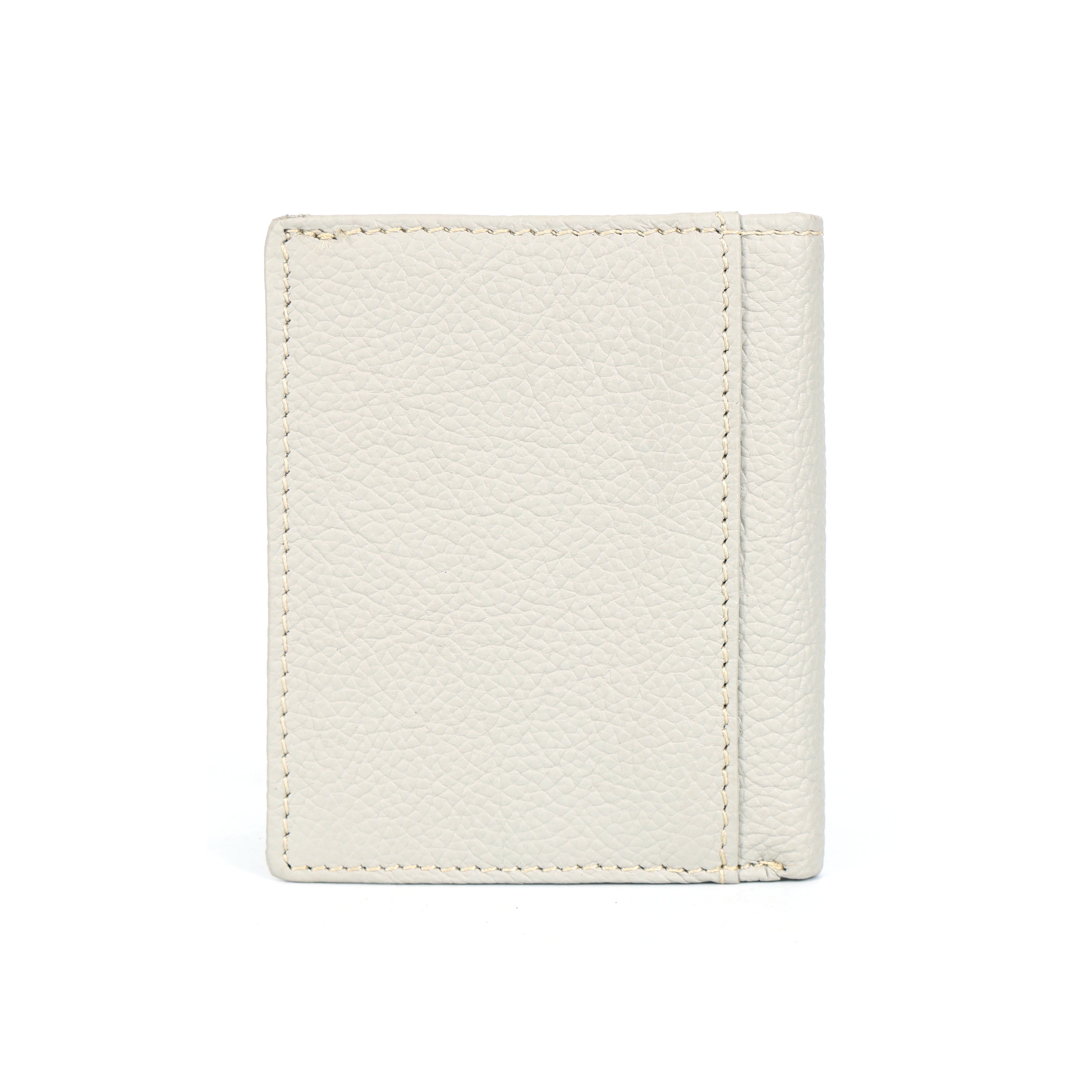 Berbanto Ivory Pebble Bifold Wallet – Full-Grain Leather
