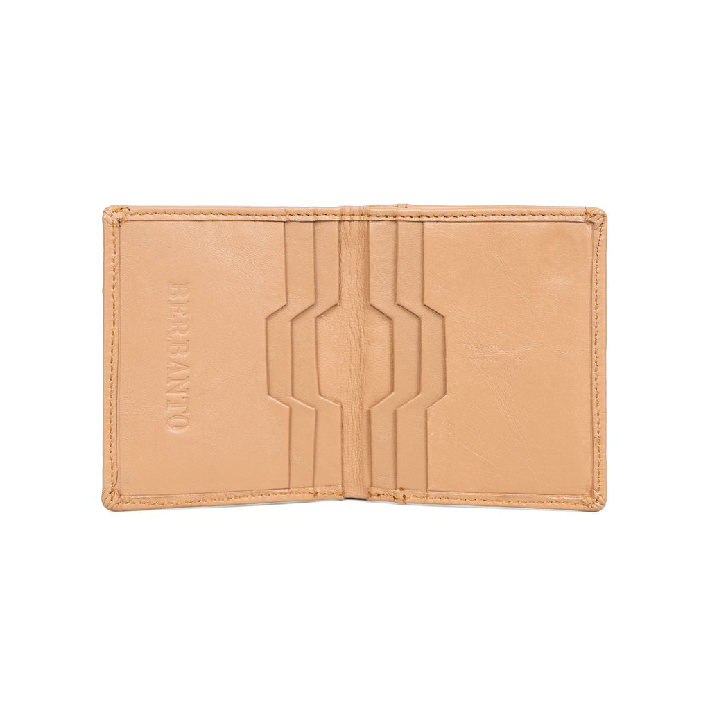 Berbanto Desert Sand Bifold Wallet – Minimal Full-Grain Leather