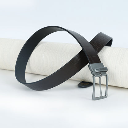 Berbanto® Premium Reversible Belt – Single Leather | Croc & Full-Grain | No-Paste Craftsmanship