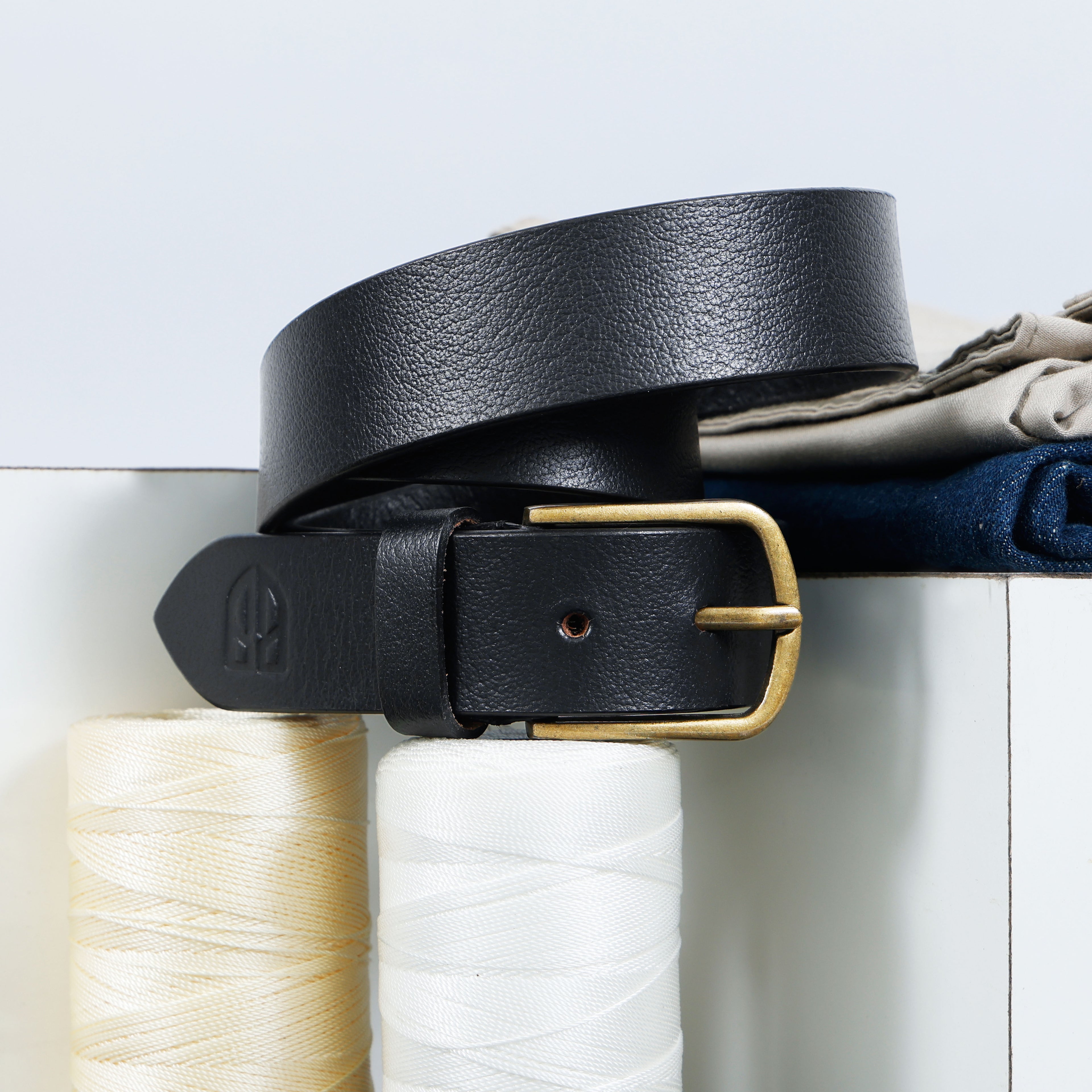 Berbanto Milano Leather Belt - Black