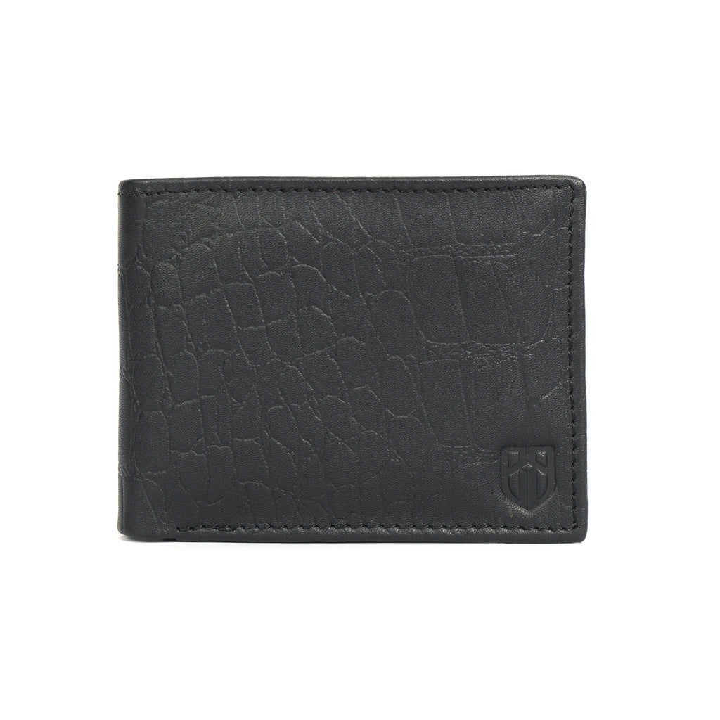 Berbanto Obsidian Croco Bifold Wallet