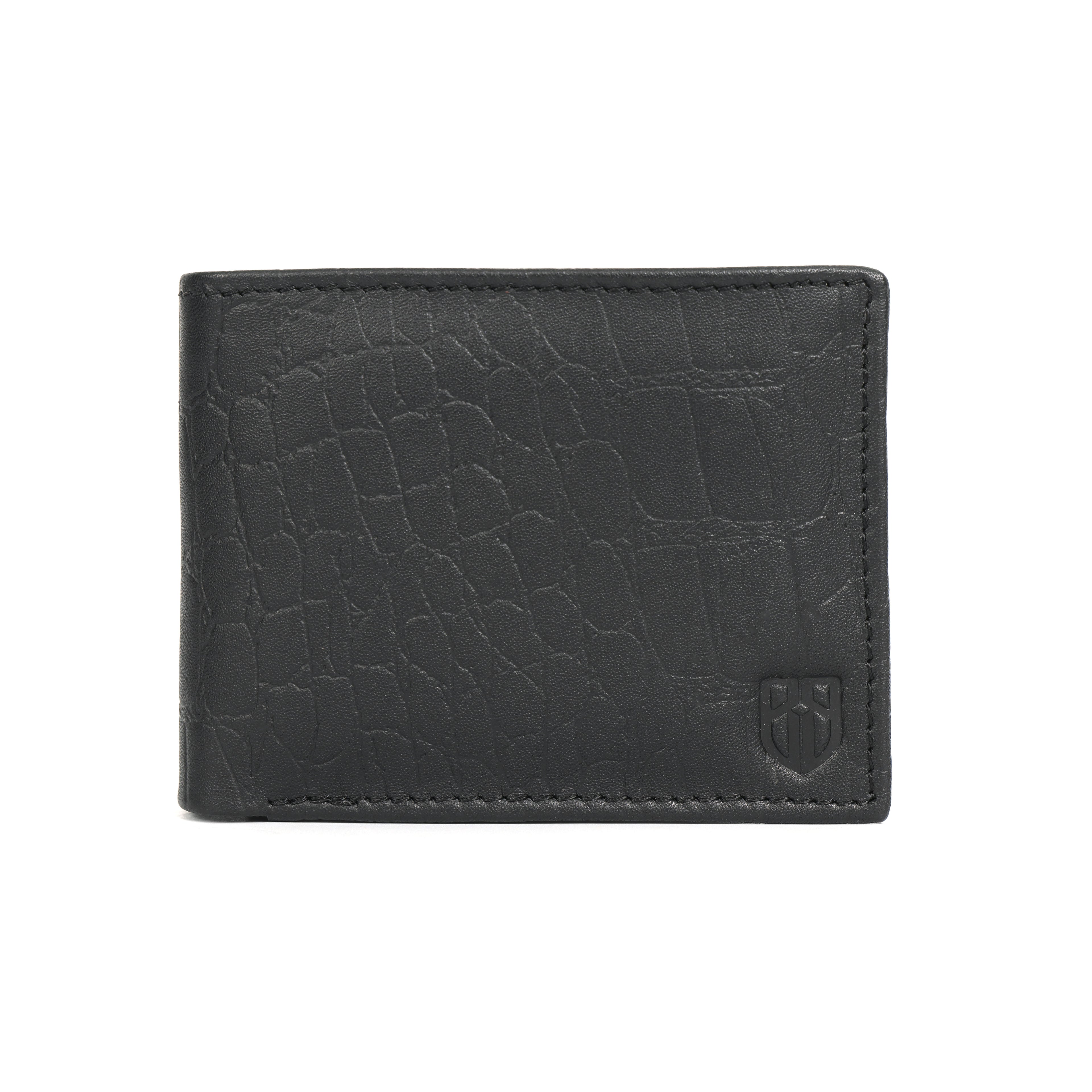 Berbanto Obsidian Croco Bifold Wallet