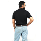 Dark Brown Leather Western Belt with Western Engraved Black Buckle + Free Antique Plain Buckle
