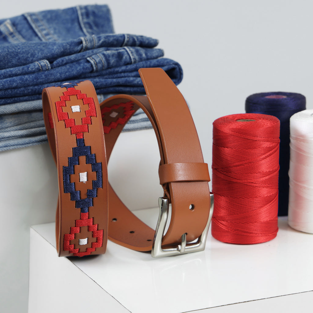 Berbanto Milton Full-Grain Polo Belt - Tan Leather