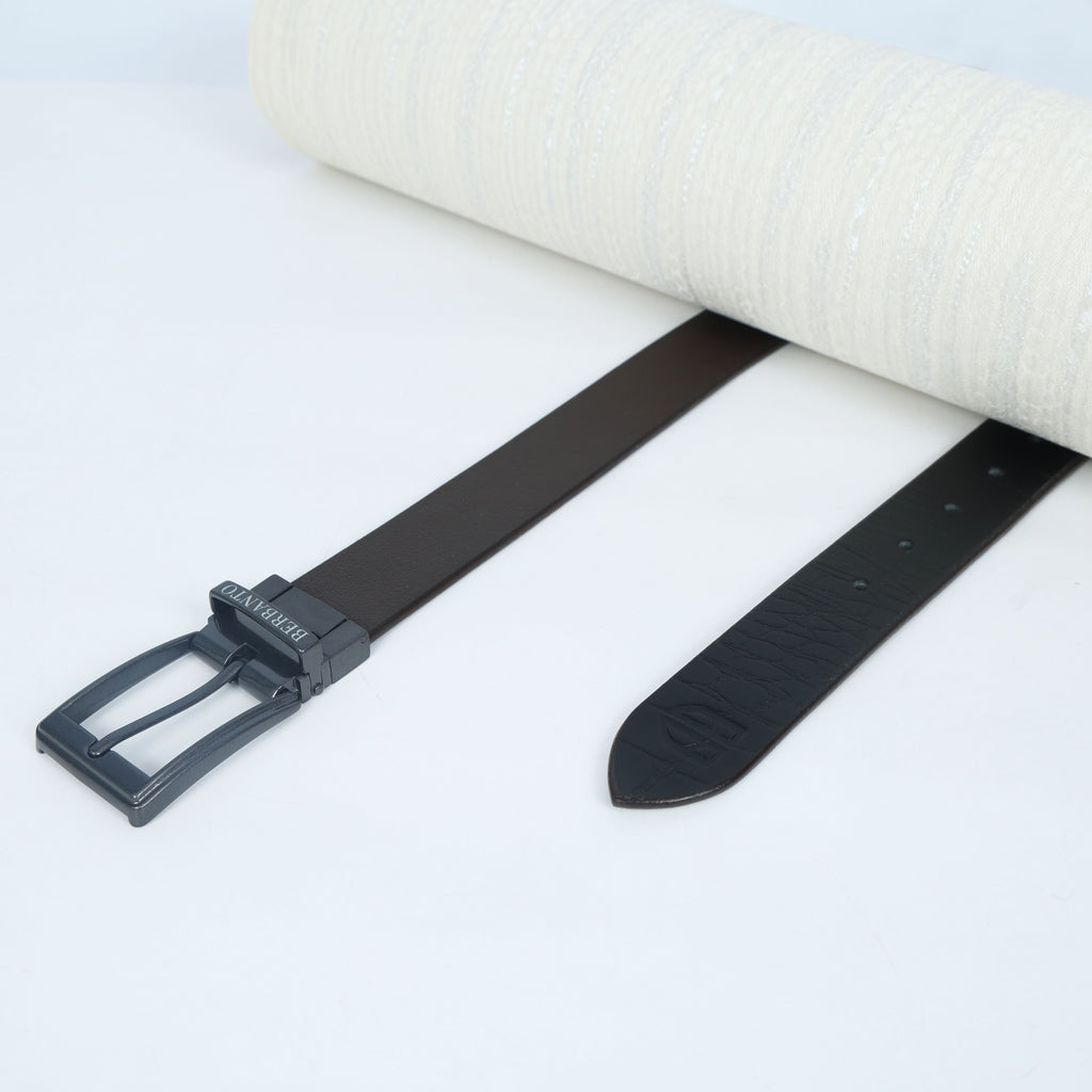 Premium Reversible Belt – Single Leather | Croc & Full-Grain | No-Paste Craftsmanship