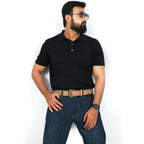 Berbanto Natural Leather Western Belt with Western Engraved Brass Buckle + Free Antique Plain Buckle