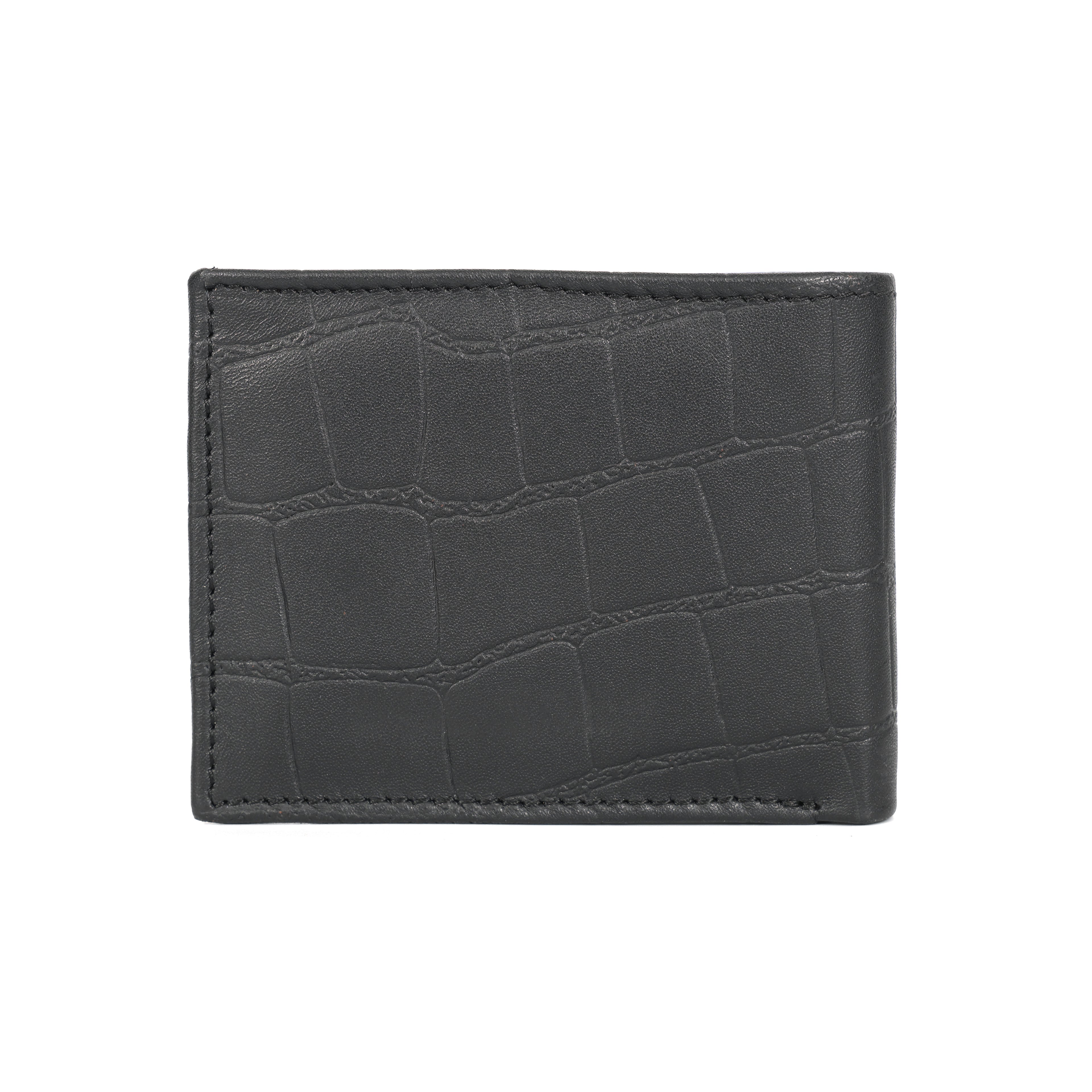 Berbanto Obsidian Croco Bifold Wallet