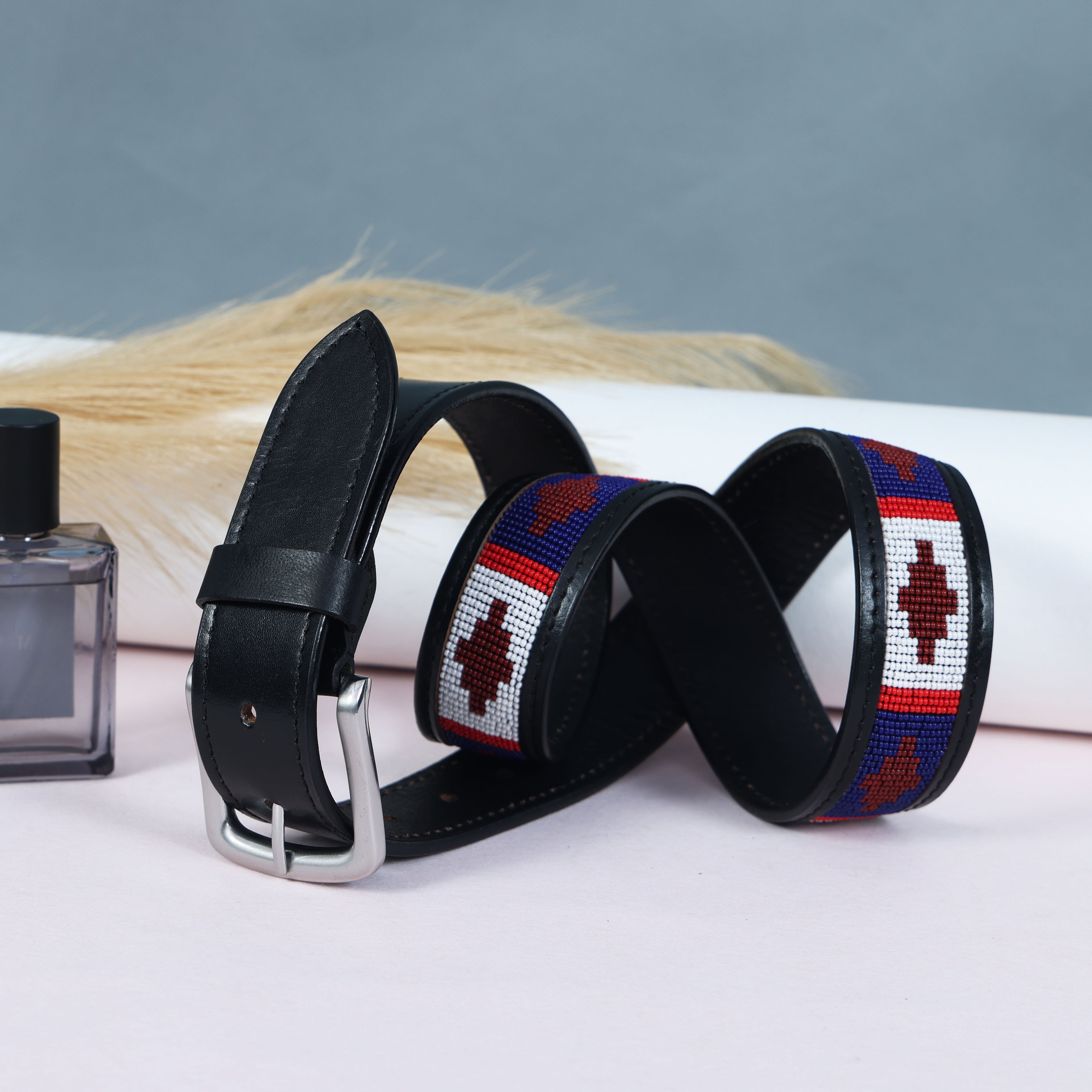 Gaucho Handcrafted Beaded Leather Belt – Premium Argentinian Style Western Belt for Men & Women