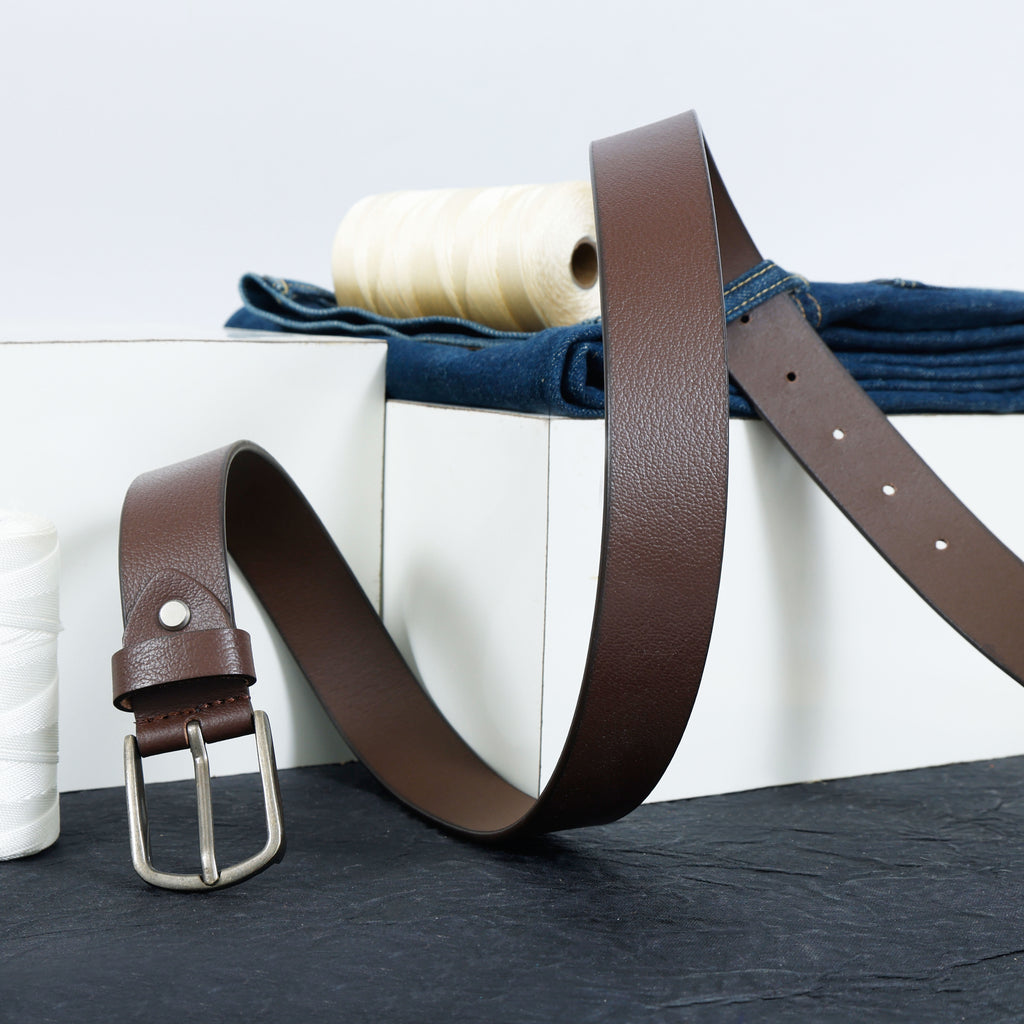 Berbanto Cambridge Leather Belt - Cognac Brown